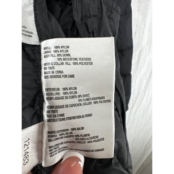 Michael Kors Women Jacket Sz M Black Packable Down Quilted Nylon Hooded Designer - Picture 7 of 13